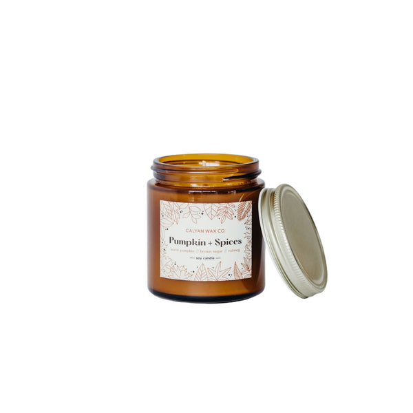 Pumpkin + Spices Mini Amber Jar Soy Candle